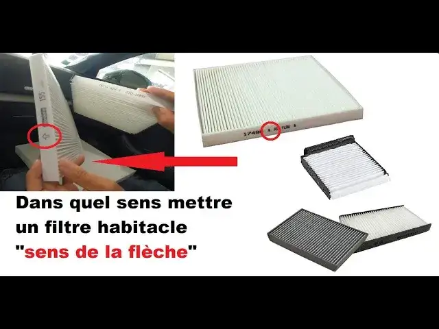 flèche sens montage filtre habitacle Air Flow