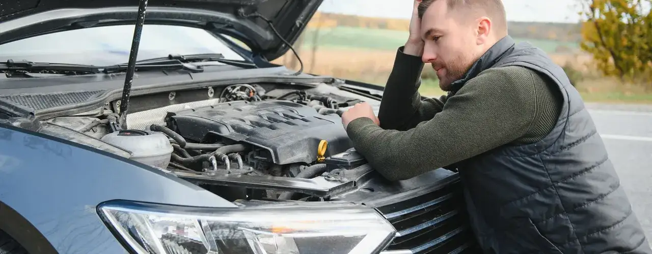 M&eacute;canicien rempla&ccedil;ant un filtre &agrave; particules sous une voiture